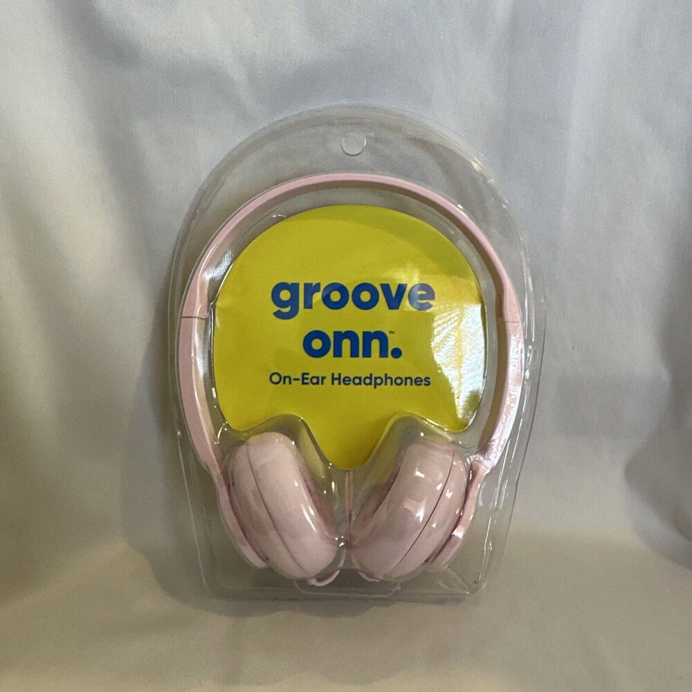 Onn Groove On-Ear Wired Headphones -  Pink New!!